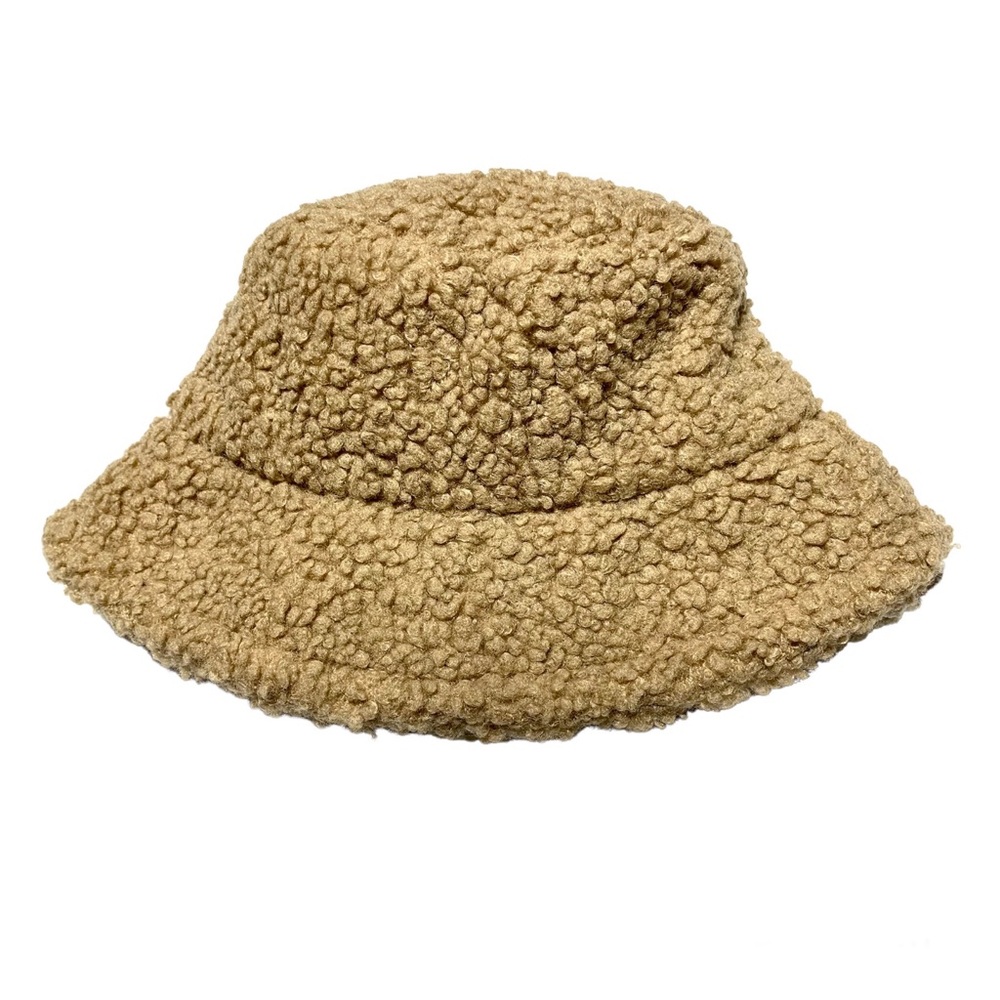 Khaki Brown Sherpa Bucket Hat